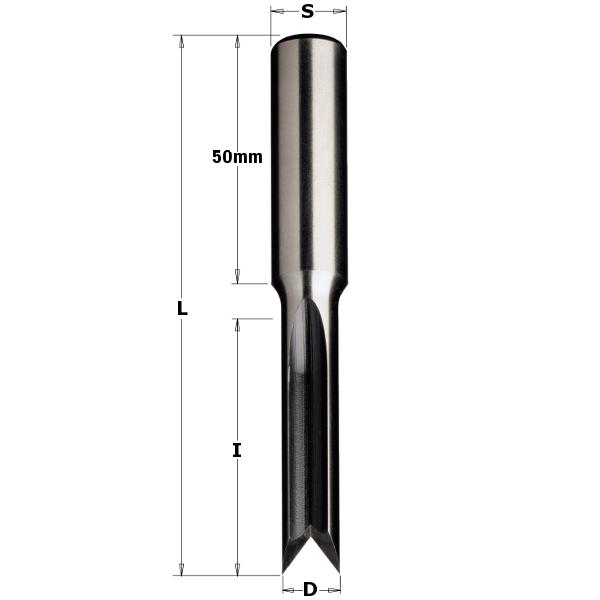 CMT 103.080.30 Visbekboor 8mm, schacht 16 x 50mm