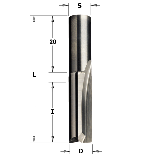 CMT 112.070.11 7 mm Groeffrees snijfrees schacht 9,5 x 20 mm