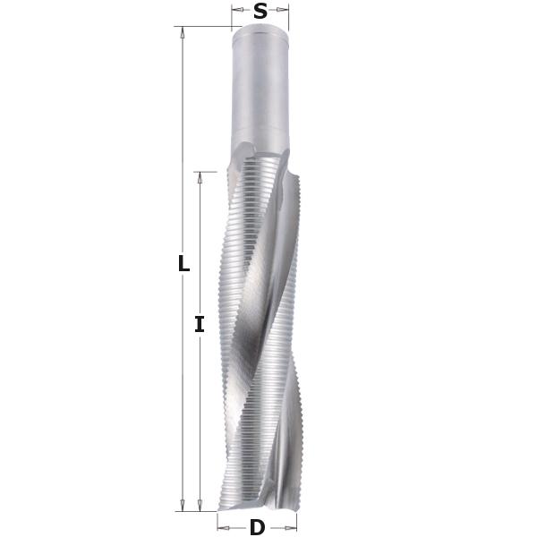 CMT 195.500.51 Schrobfrees Z3 met positief spiraal, rechts, voor gelijmde houtconstructies 50mm, schacht 30mm