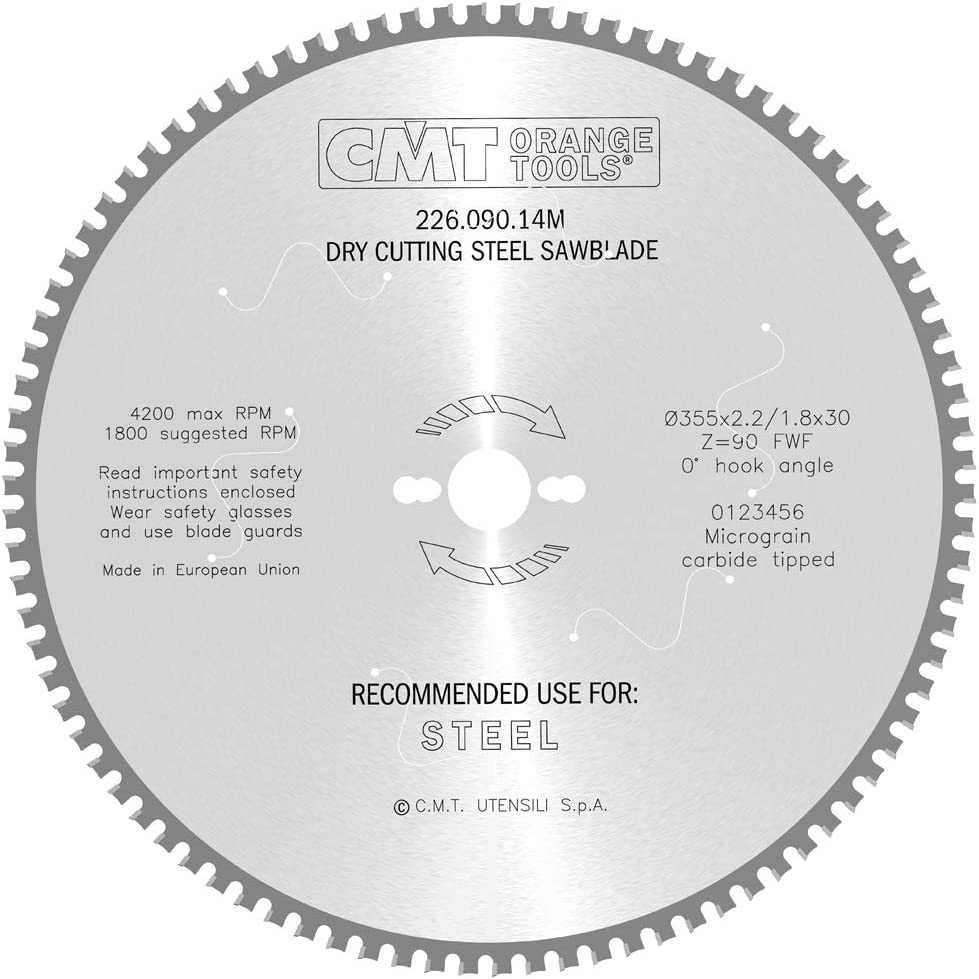 CMT 226.090.14M Mega-cirkelzaag voor metaal en harde materialen 355 x 30 x 90T