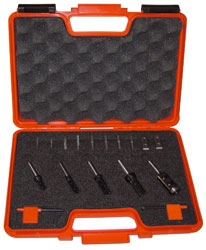 CMT 600.005.01 Set van 5 frezen in pvc kistje met wisselmesjes 8 mm schacht