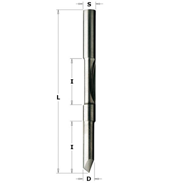 CMT 716.061.11 Boor- en uitloopfrees met geleiding tegen de frees 6x18+18x70 schacht 6 mm