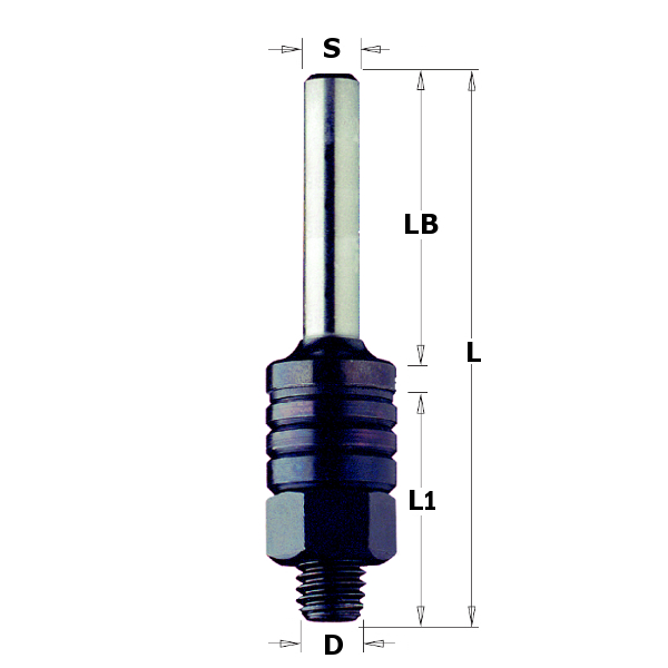 CMT 724.060.00 Spindel zonder lager schacht 6 mm