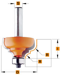 CMT 944.850.11 Profielfrees met lager Schacht 12 mm R6.4