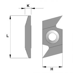 GRN Tools 790.936.A1 Dubbele schuine groeftand 34x16