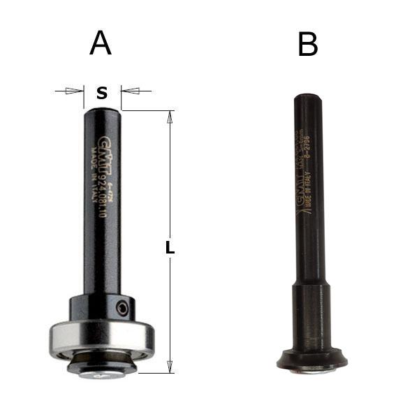 CMT 724.061.10 Spindel met kogellager (met blokkeringssring) 55x6
