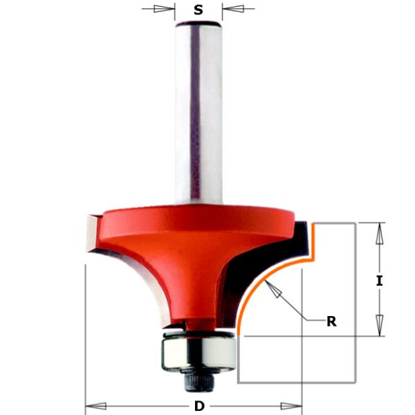 CMT 938.254.11 Holle radiusfrees zonder opstaande kant 25,4x12,7x54,7 R=6,35 schacht Ø8