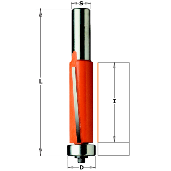 CMT 906.690.11 Uitloopfrees met kopse geleider 19 x 50,8 mm schacht 12 mm