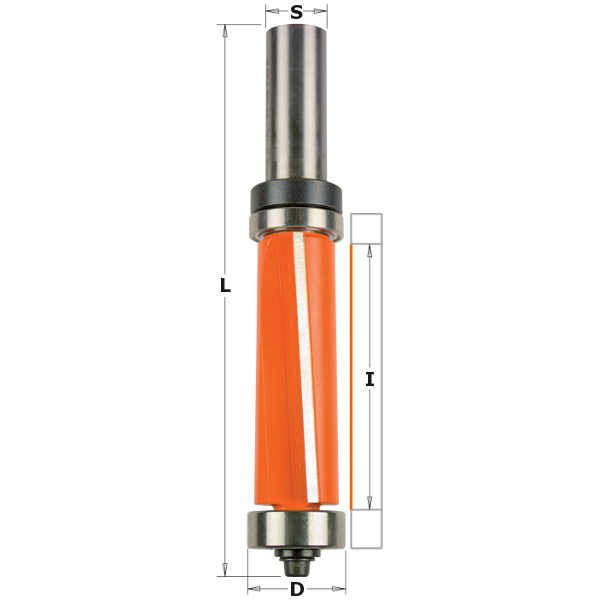 CMT 906.691.11B Uitloopfrees met kopse geleider 19 x 25,4 mm XL schacht 12 mm
