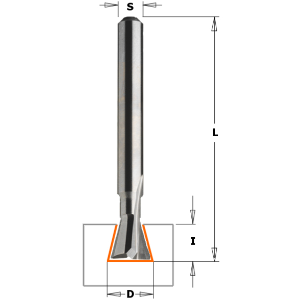 CMT 718.079.11 7,9 mm Zwaluwstaartfrees schacht 6 mm