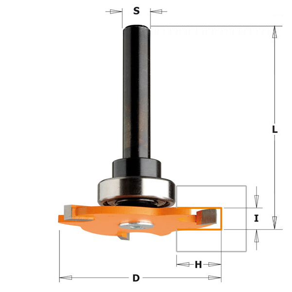 CMT 923.330.11A 3 mm schijffrees met lager + spindel zonder sluitmoer schacht 8 mm