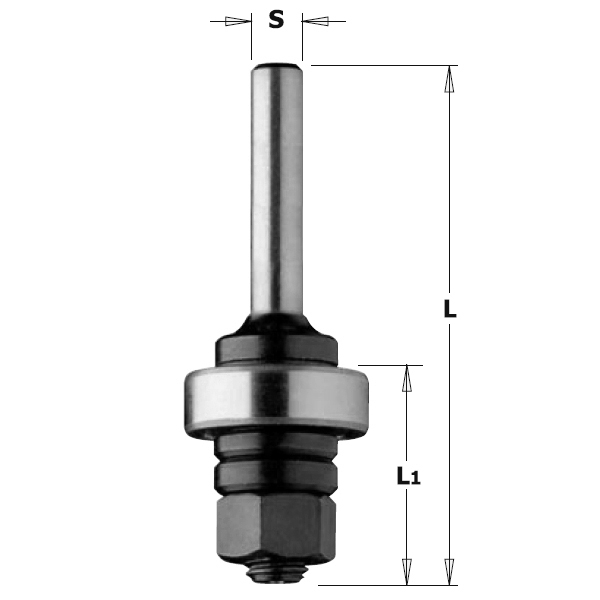 CMT 924.083.10 Spindel met lager lang schacht 8 mm