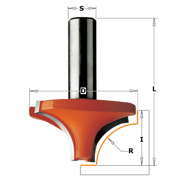 CMT 727.080.11 28,6 mm Holle radiusfrees R=8 schacht 6 mm