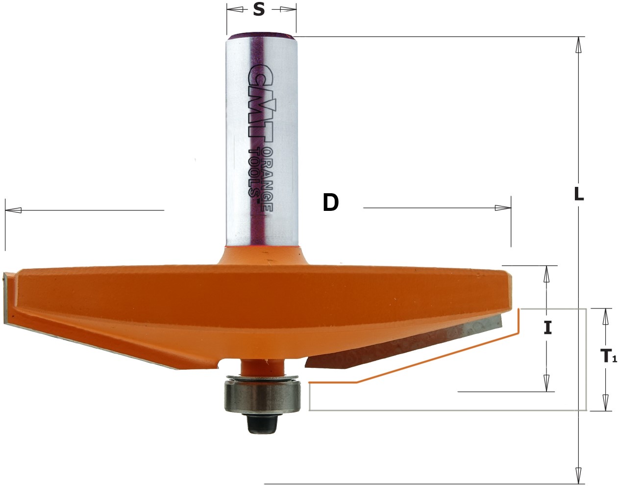 CMT 990.502.11 Horizontale Bossingfrees met ondersnijmes 82,5mm