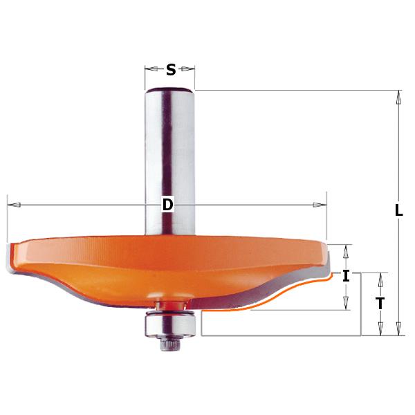 CMT 990.503.11 Horizontale bossingfrees profiel C, 82,5x15x64,6 schacht 12