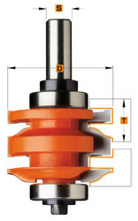 CMT 991.521.11 Profiel en conterprofielfrees profiel A schacht 12 mm