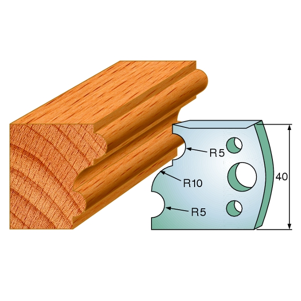 CMT 690.052 Profielmes paar hoogte 40 mm nummer 52