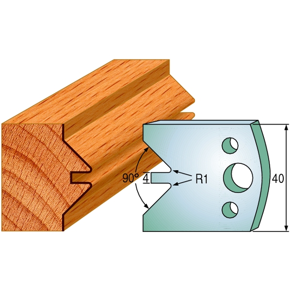 CMT 690.071 Profielmes paar hoogte 40 mm nummer 71