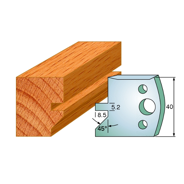 CMT 690.084 Profielmes paar hoogte 40 mm nummer 84