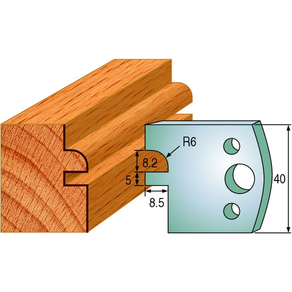 CMT 690.134 Profielmes paar hoogte 40 mm nummer 134