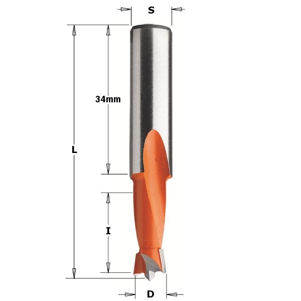 CMT 361.050.11 Drevelboor 5mm, schacht 10x34, rechts