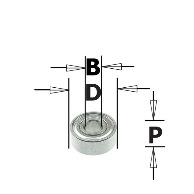 CMT 791.063.00 Standaard kogellager D=12,5mm B=4,76mm P=4,98mm