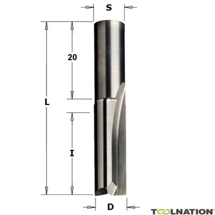 CMT 112.101.11 10 mm Groeffrees snijfrees lang schacht 9,5 x 20 mm - 1
