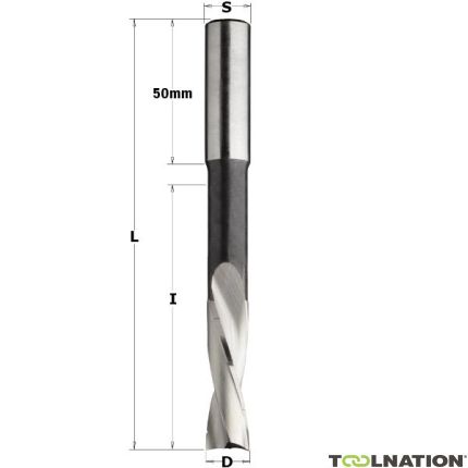 CMT 160.100.32 Spiraal langgatboor links 10mm schacht 13x50 - 1