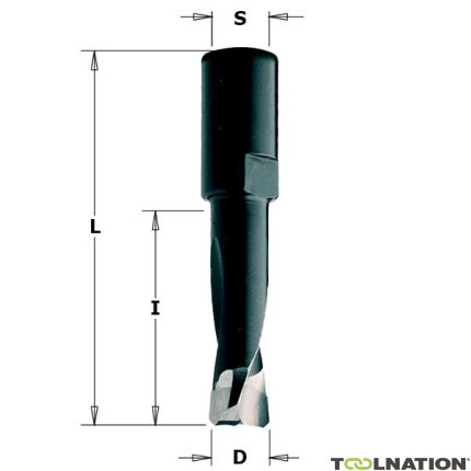 CMT 380.100.11 Speciale drevelboor voor Festool - Domino® 10mm, schacht 6x0,75 - 1