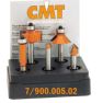 CMT 700.005.02 Set van 5 frezen in pvc kistje schacht 6 mm HM - 1