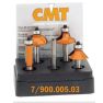 CMT 700.005.03 Set van 5 frezen in pvc kistje schacht 6 mm HM - 1