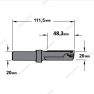 CMT 653.701.11 Rechte frees met wisselbare messen Z1+1 20 mm x 111,5 mm schacht 20 mm - 3
