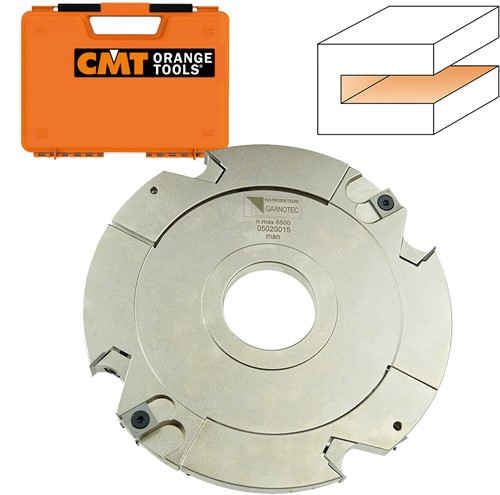 GRN Tools 02105.200.15.30.40 2-delige verstelbare groeffrees 200 mm met WPL-messen